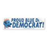 Proud To Be A Blue Dog Democrat Bumper Sticker 