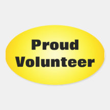 Proud to be a Dedicated Volunteer Oval Sticker
