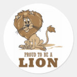 Proud To Be A Lion Round Sticker