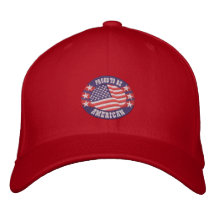 Proud to be American Embroidered Baseball Caps