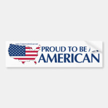 Proud to be an American Bumper Sticker