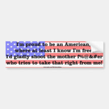 Proud To Be An American Bumper Stickers