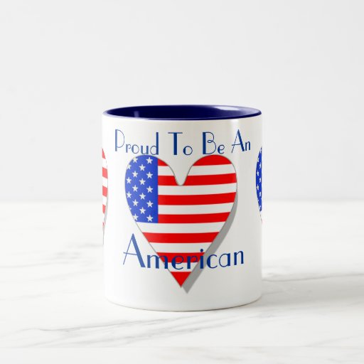 Proud To Be An American Heart Mug