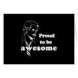 Proud to be Awesome retro T-shirt Greeting Cards