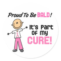 Proud To Be Bald Breast Cancer Stick Figure