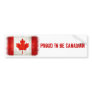 Proud to be Canadian - Flag Bumper Sticker