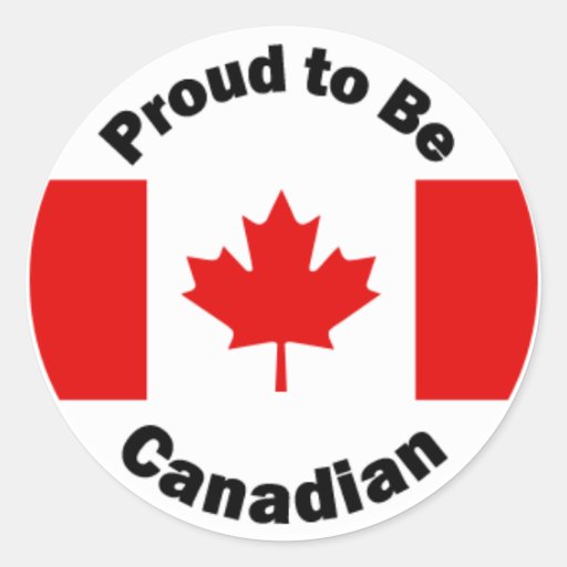 Proud to be Canadian Classic Round Sticker Zazzle