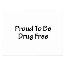 Proud to be drug free post card