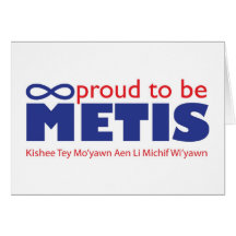 Proud to be Metis Note Card