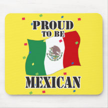 Proud to be Mexican with Flag Mousepad