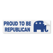 Proud To Be Republican Bumper Sticker