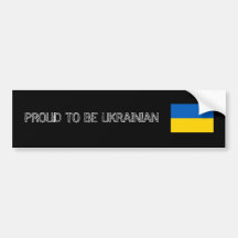 PROUD TO BE UKRAINIAN BUMPER STICKER ADHÉSIFS POUR VOITURE