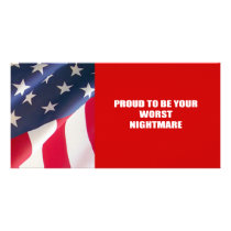 Proud to be your worst nightmare personalized photo card