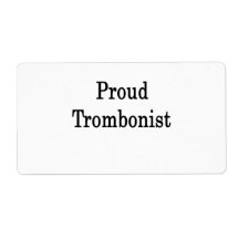 Proud Trombonist Custom Shipping Labels