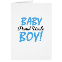 Proud Uncle Baby Boy T-shirts and Gifts Greeting Card