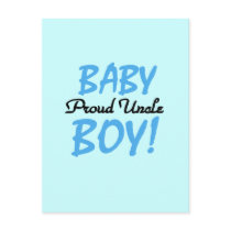 Proud Uncle Baby Boy T-shirts and Gifts Post Card