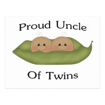 Proud Uncle Of Twins Postcards