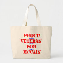 Proud Veteran for McCain Tote Tote Bags
