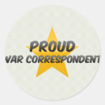 Proud War Correspondent Round Stickers