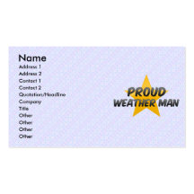 Proud Weather Man Business Card Templates