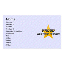 Proud Weather Person Business Card Template