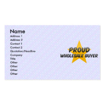 Proud Wholesale Buyer Business Card Template