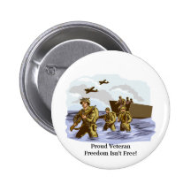Proud World War II Veteran Pinback Buttons