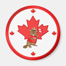 Proudly Canadian Beaver Magnet
