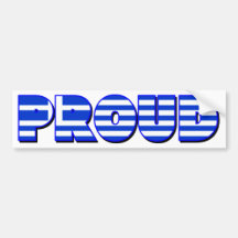 Proudly Greek Bumper Sticker