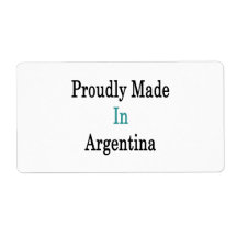 Proudly Made In Argentina Shipping Labels