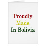 Proudly Made In Bolivia Card