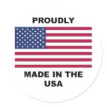 Proudly Made In The USA Sticker