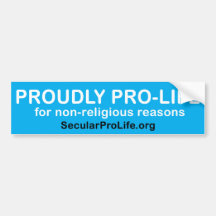 Proudly Pro-Life Bumper Stickers