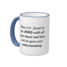 Prov 3:5 Ringer Coffee Mug.