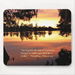 Proverbios 27-1 con Puesta del Sol Mouse Pad