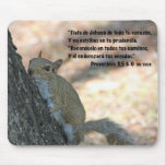 Proverbios 3: 5,6 con Ardilla Mousepad