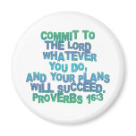 Proverbs 16:3 fridge magnet