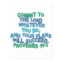 Proverbs 16:3 post cards