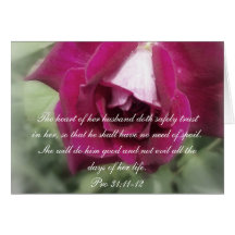 Proverbs 31 Collection ~ Pro 31:11-12 Cards