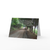 Proverbs 3:5-6 Christian Bible Verse Poster Card