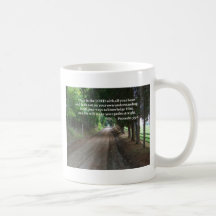 Proverbs 3:5-6 Christian Bible Verse Poster Mugs