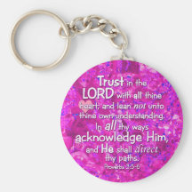 Proverbs 3:5-6 KJV Trust in the Lord Keychains