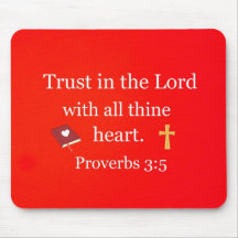 Proverbs 3:5 mouse pad