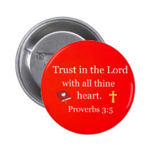Proverbs 3:5 pinback button