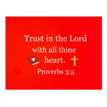 Proverbs 3:5 post card