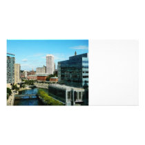 Providence RI Skyline Customized Photo Card