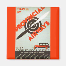 Provincial Airways Fridge Magnet