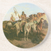 Prowlers of the Prairie by Olaf Carl Seltzer Coasters