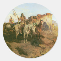 Prowlers of the Prairie by Olaf Carl Seltzer Round Sticker