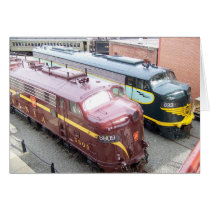 PRR E8A 5809 and ERIE E8A 833 at Steamtown